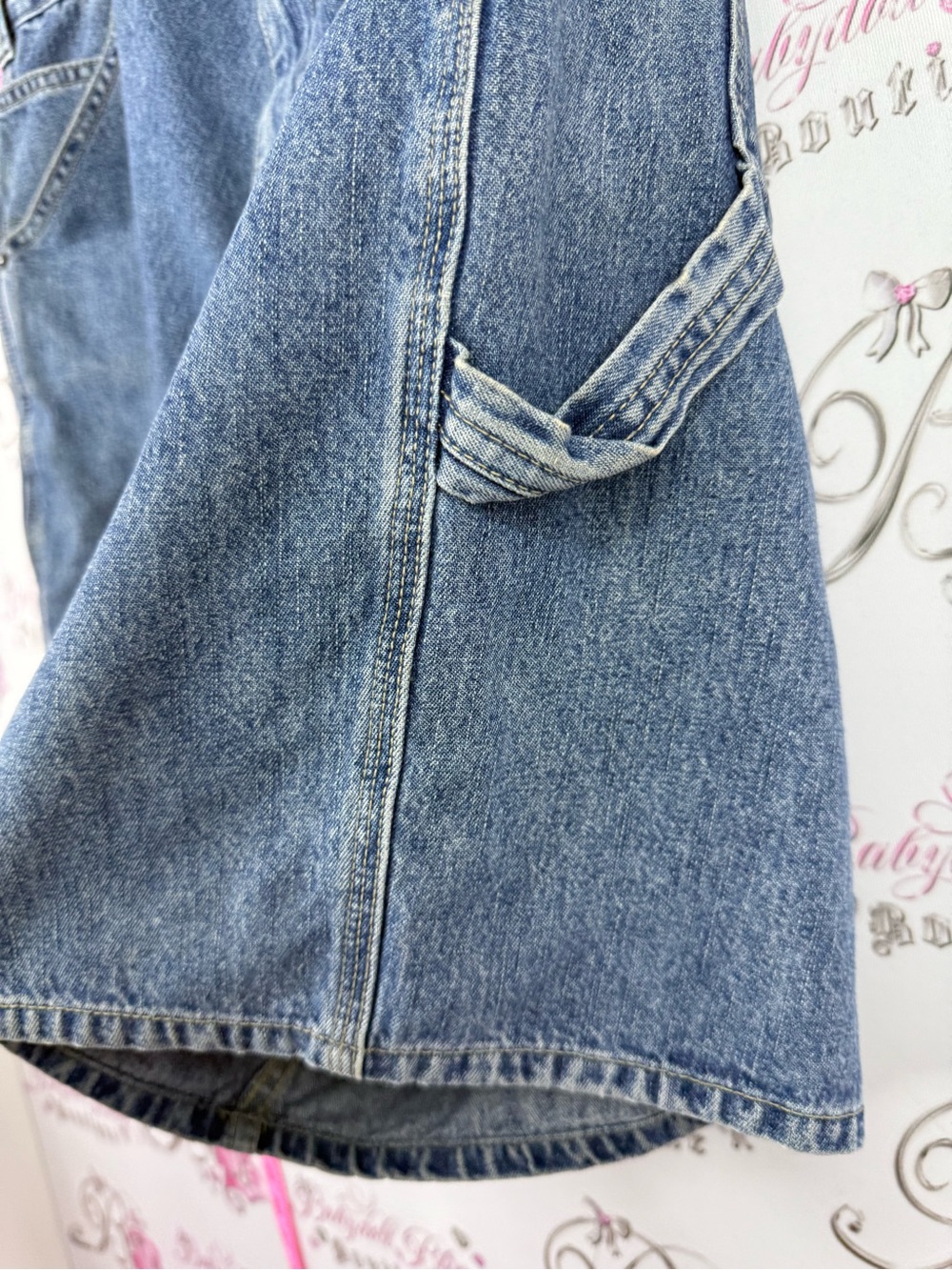 Denver Hayes shorts vintage retro  Light Blue Denim Shorts - Picture 5 of 9
